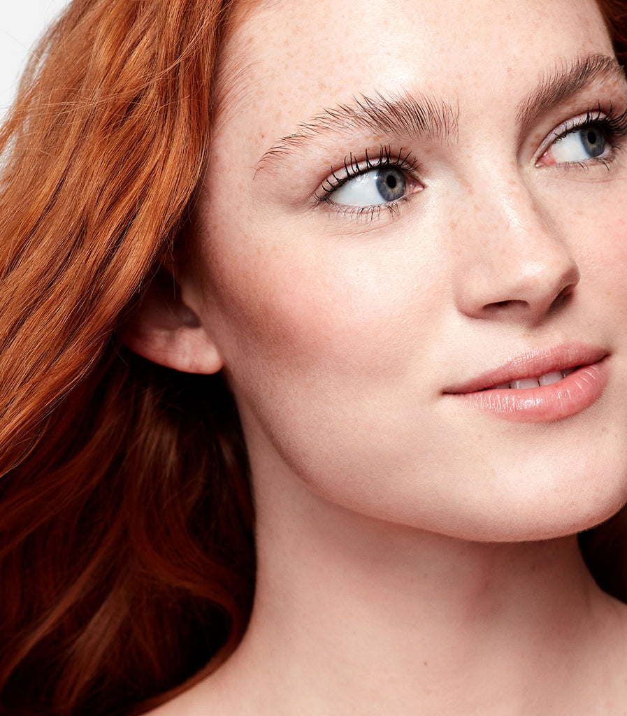 clear brow gel on model