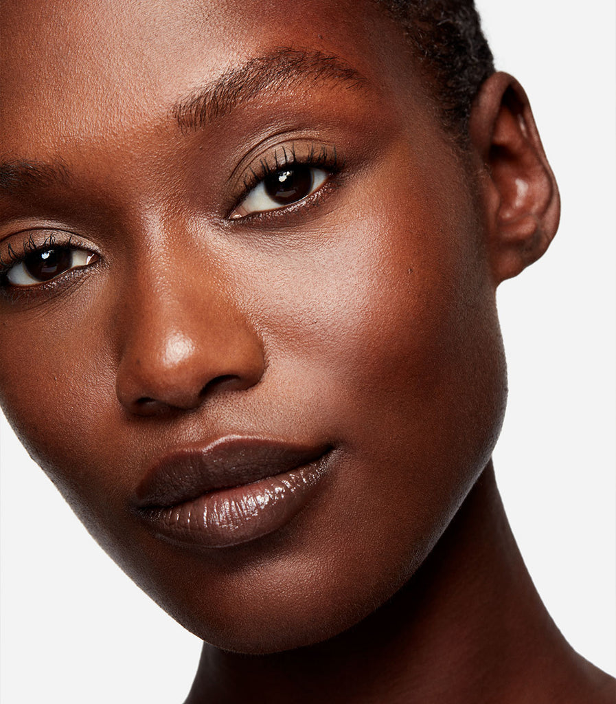 clear brow gel on model